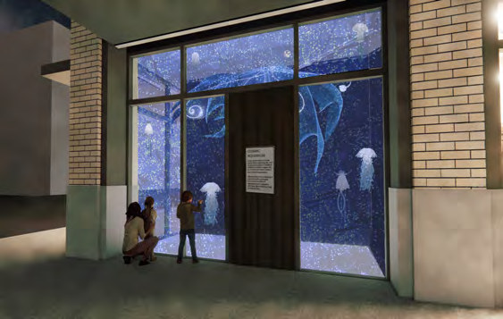 Cosmic Aquarium at night