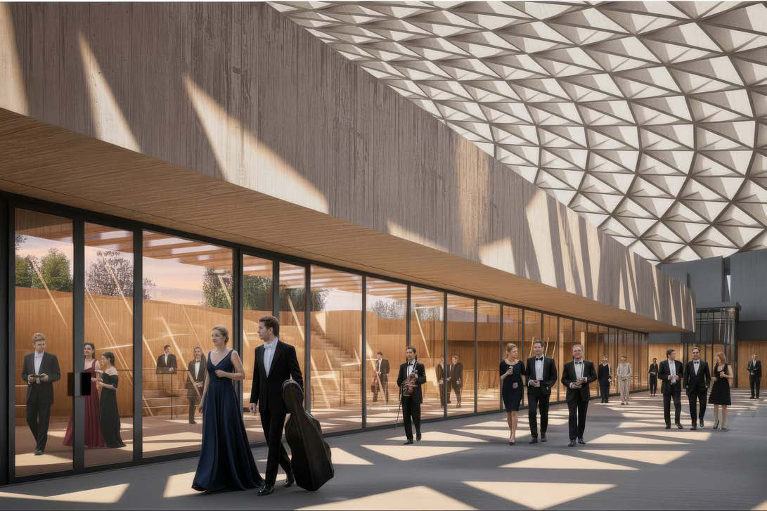 The foyer beneath the canopy